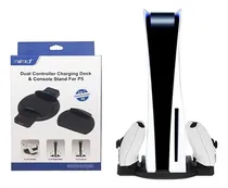 Comprar Soporte Base Vertical Y Estación Doble Cargador Para Ps5