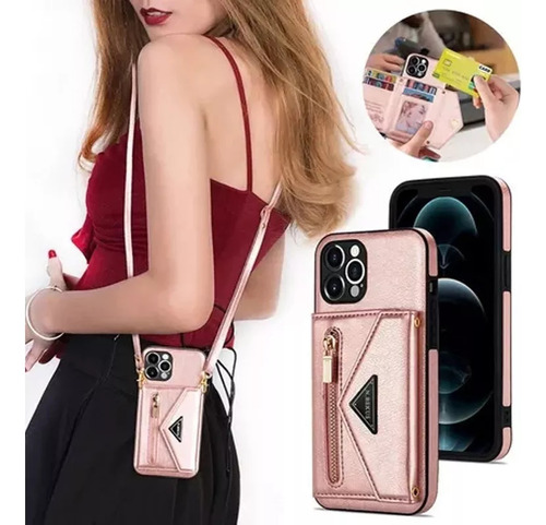 Funda De Piel Ut Para iPhone, Diseño De Funda Con Correa