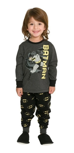 Pijama Inverno Batman Dc Comics Evanilda 0001 - Tam 1 2 3