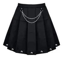 Comprar Falda Tableada Cadenas Tachas Kawaii Grunge Dark Punk
