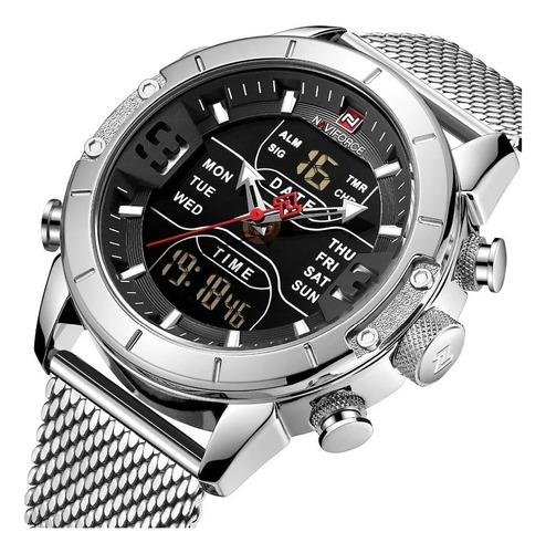 Reloj Naviforce Militar 9153 Analogo Digital A Inoxidable