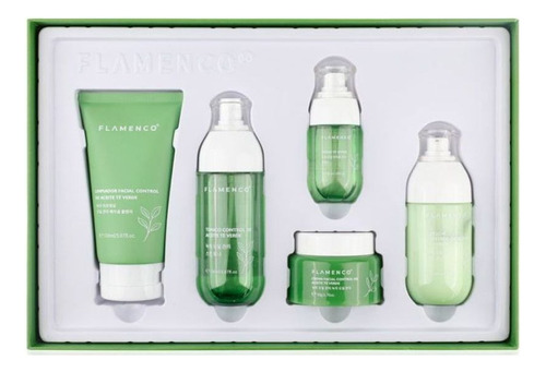 Kit Cuidado Facial Flamenco Línea Te Verde Control De Aceite