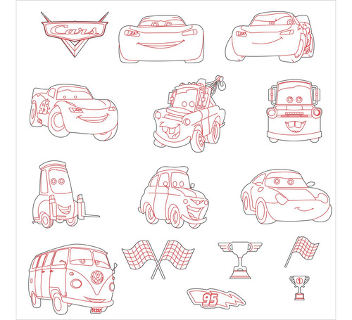 Vectores Corte Láser Cars Rayo Mcqueen