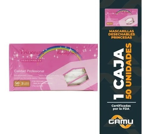 Mascarilla Desechable Niños - Caja 50 Unid Certificadas