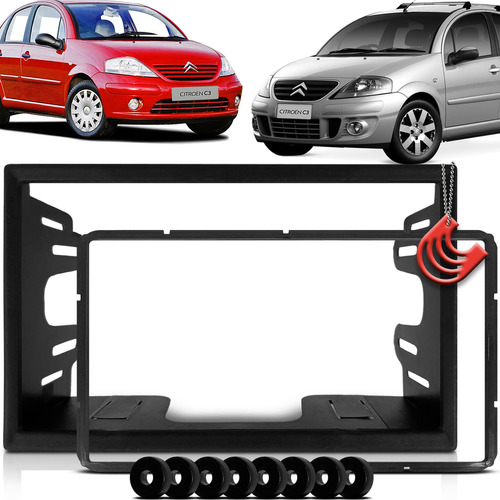 Moldura 2 Din Multimidia Dvd Mp5 Chinês Citroen C3 2009 2010