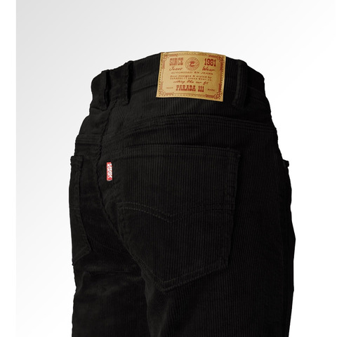 Parada 111 - Pantalon Cotelé Recto Negro