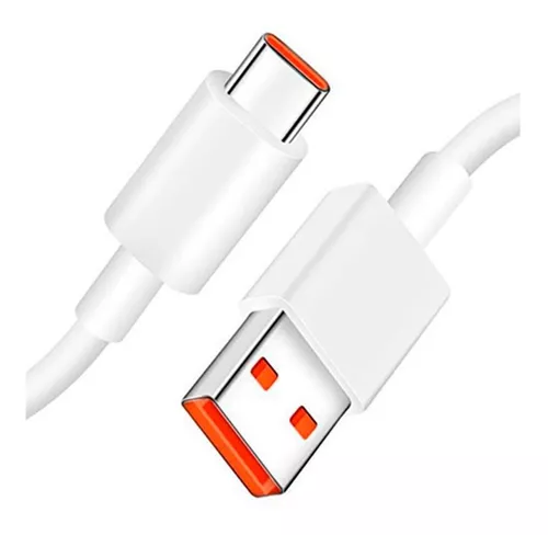 Cable Naranja Tipo C 100cm Para Carga Rápida Xiaomi