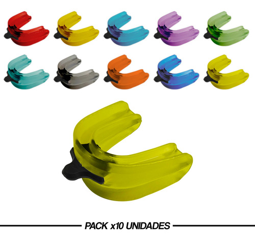 Protector Bucal Doble Zeta - Pack X 10 Unidades - Colores Surtidos Sin Sabor