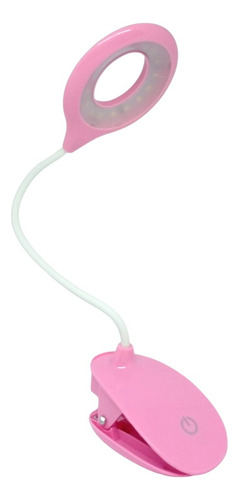 Lampara Led Usb Escritorio Tactil 360 C/ Clip Rosado