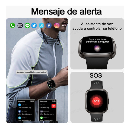 Hombre Mujer Reloj Inteligente Bluetooth Llamada Smartwatch