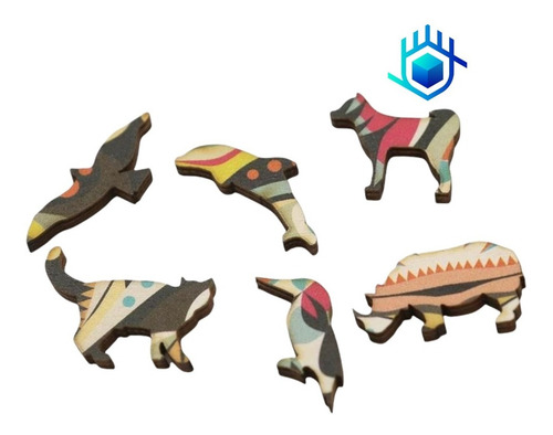 Imagen 9 de 10 de Rompecabezas 3d Madera Mediano A4 Animales Niño Regalo Juego