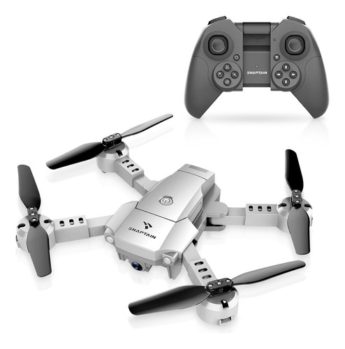 Mini Dron Snaptain A10 Plegable Con Camara Hd 720p Fpv Wifi Color Gris