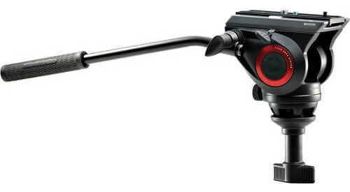 Tripé Manfrotto Mvt502am Cabeça Hidráulica Mvh500a /mvk500am Cor Preto