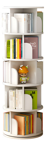 Biblioteca Giratoria Librero Organizador Libros Alto 160cm Color Blanco