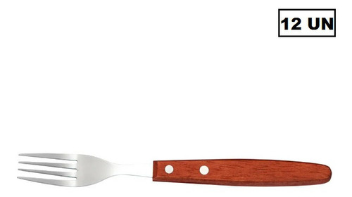 Kit 12garfos P/churrasco Hanzzowood Inox/madeira-fracalanza