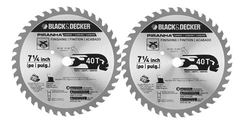 Pack 2 Discos De Sierra 7 1/4'' Black+decker 77-757-2x1