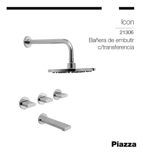 Griferia Ducha Con Transferencia Hydros Icon 21306