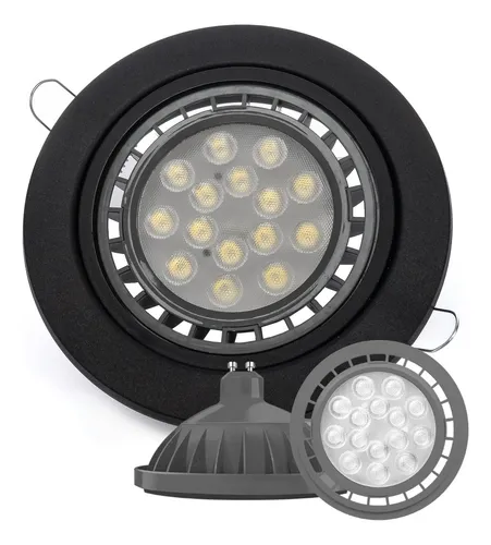 comprar Spot Embutir Circular Pvc + Zocalo Gu10 + Ar111 Dimerizable