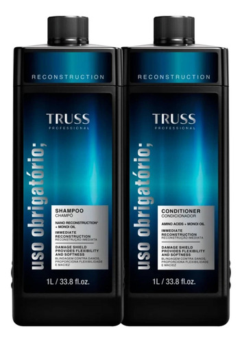 Kit Shampoo E Condicionador Uso Obrigatorio 1lt - Truss