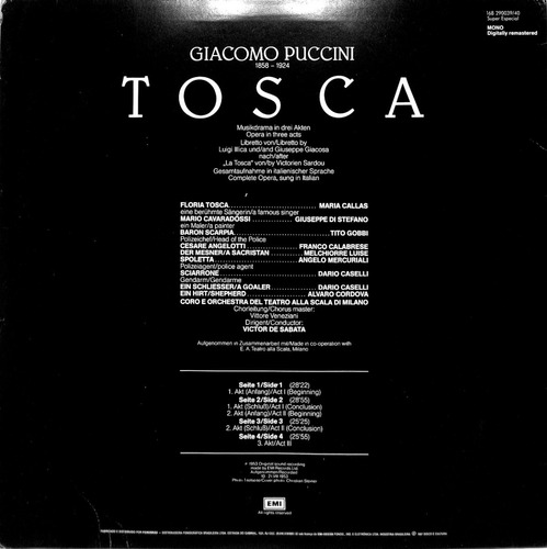 Puccini Callas Di Stefano Gobbi Teatro Scala - Lp Duplo (Usado)