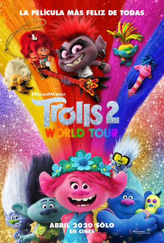 Póster Trolls 2 World Tour Original De Cines