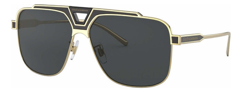 Lentes de sol Dolce & Gabbana Dg2256 133487 Square Aviator Black Gold Classic
