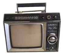 Comprar Antiguo Tv Radio Crown Solis State 7tv-2 Televisor Retro