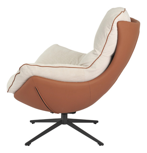 Puff Sala Sillon Individual Cómodo Moderno Elegante Eke Beige
