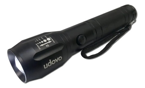 Linterna Aluminio Policia Camping 3w Udovo 250 Lumens 100m