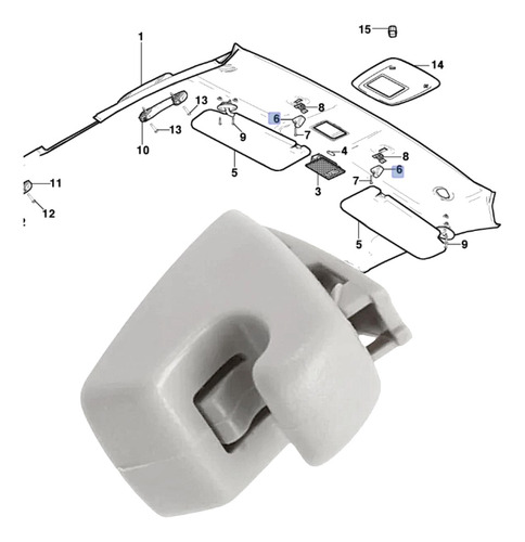 Suporte Trava Quebra Sol Gm Onix 2013-2019 Original