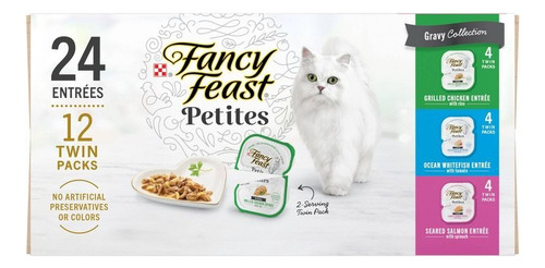 Comida Húmeda Gatos Fancy Feast Petites Gravy-12pz-24entrees