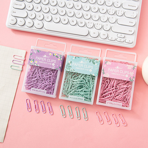 Clips De Metal Para Papel, 70 Unidades, Colores Vibrantes, B