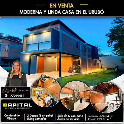 Casa Moderna En Venta Condominio Urubo Mirage