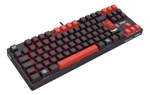 Teclado Gamer Redragon Flamengo Nation Preto E Vermelho