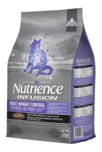 Alimento Nutrience Infusion Cat Control Peso 2,27 Kg Gato