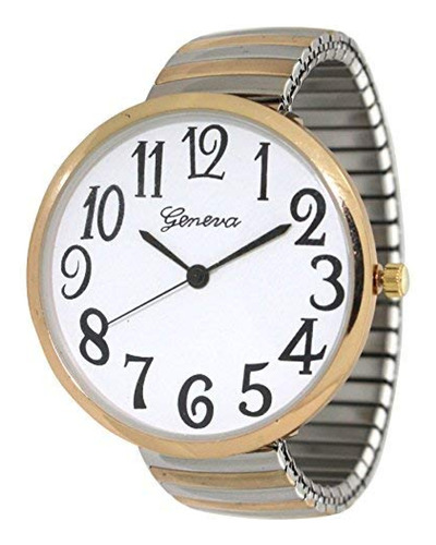 Reloj De Mano Para Mujer Reloj Elástico Supergrande Geneva C