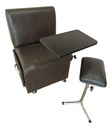 Ciranda Cadeira P/manicure Marrom + Tripé Marrom