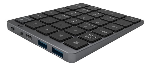 Numeric Keypad Rechargeable With Usb Hub For Desktop