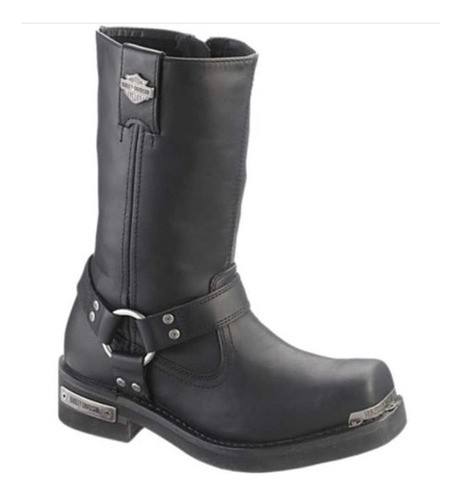 Bota De Moto Para Hombre Color Negro Talla 9 Medias