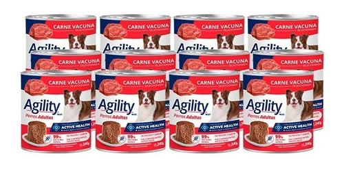 Lata Agility Perro Adulto X 340 Gr Pack X 12 Unidades