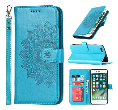 comprar Funda Cartera Para iPhone 6 Plus iPhone 6s Plus Azul 5.5 Pul