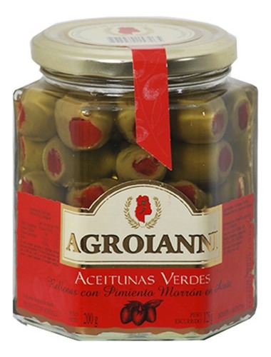 Aceitunas Rellenas Con Morron X330g - Agroianni