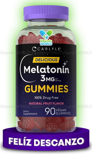 Carlyle Melatonina 3 Mg Melatonin 90 Gomitas Sabor Frutas