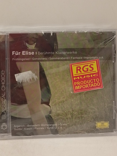 Fur Elise Beruhmte Klavierwerke Cd Nuevo 