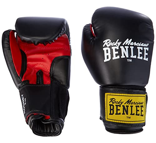 Benlee Guantes De Boxeo De Cuero Faux Rodney, Color:negro/ro