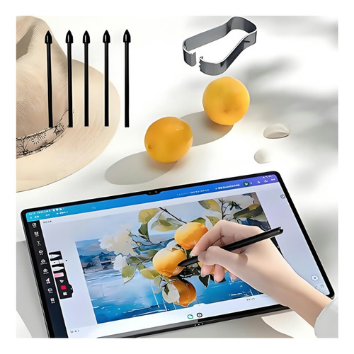 Velstron Puntas Repuesto (12 pzas) con Pinzas y Aguja, Compatibles con Samsung S Pen: Tab S7, S7+, S6 Lite, Note10, Note10+, Note20