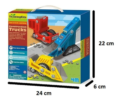 Imagen 4 de 6 de Kit De Manualidades Camiones De Construcción 4m Playking
