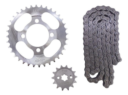 Kit Cadena Con Sprockets Italika Ar110 / Rt110 / Xt110  