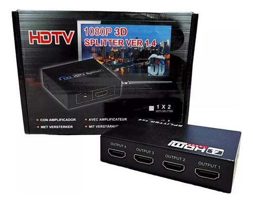 Splitter Hdmi 1x4 Señal De Audio Y Video Hd