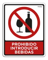 Comprar Señalamiento Prohibido Introducir Bebidas Letreros 30x40